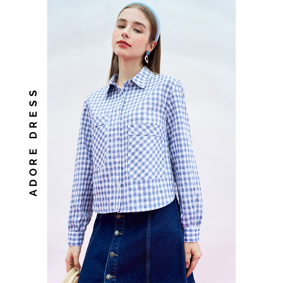 Áo sơ mi Shirts đũi  túi ốp lệch 2 màu 313SH1002 ADORE DRESS