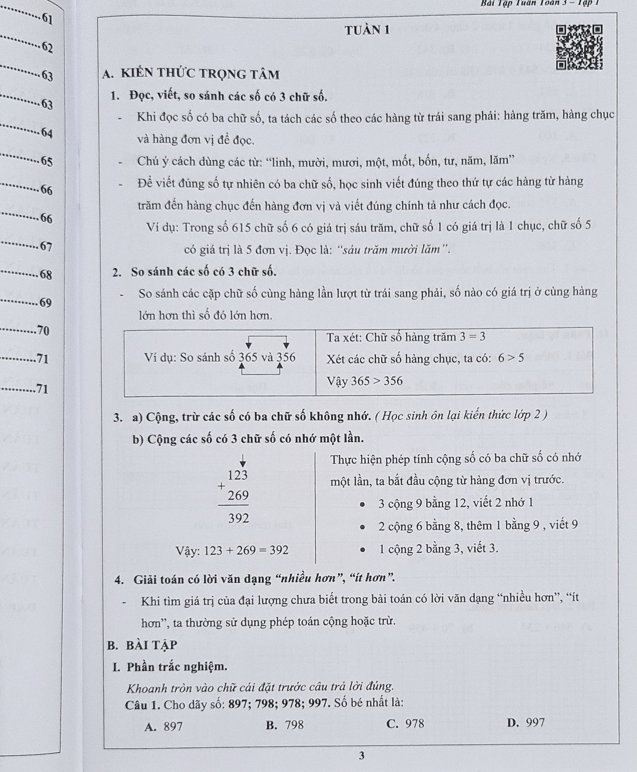 Combo Sách - Bài tập tuần Toán 3 tập 1 + 2