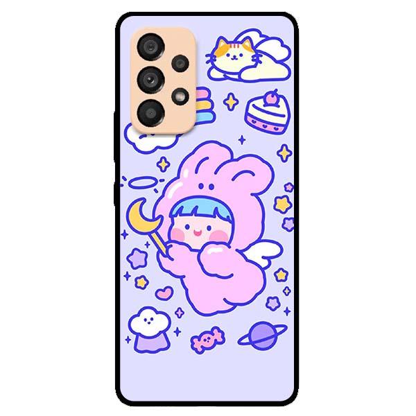Ốp lưng dành cho Samsung Galaxy A23 / A33 5G / A53 5G / A73 5G - Chibi Thỏ Hồng