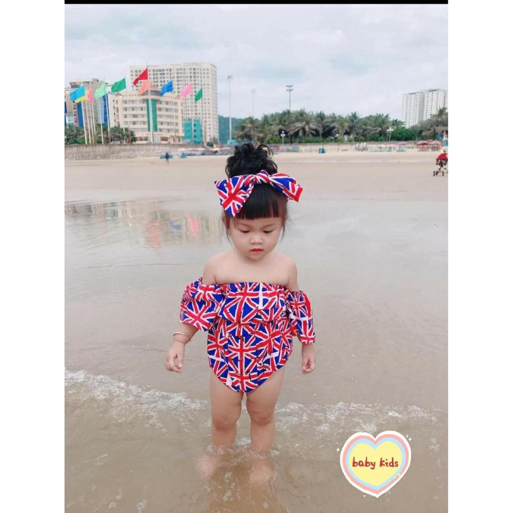 Sét đồ bơi cho bé gái, body kèm tuban bé gái kate thái cho bé từ 7kg đến 20kg
