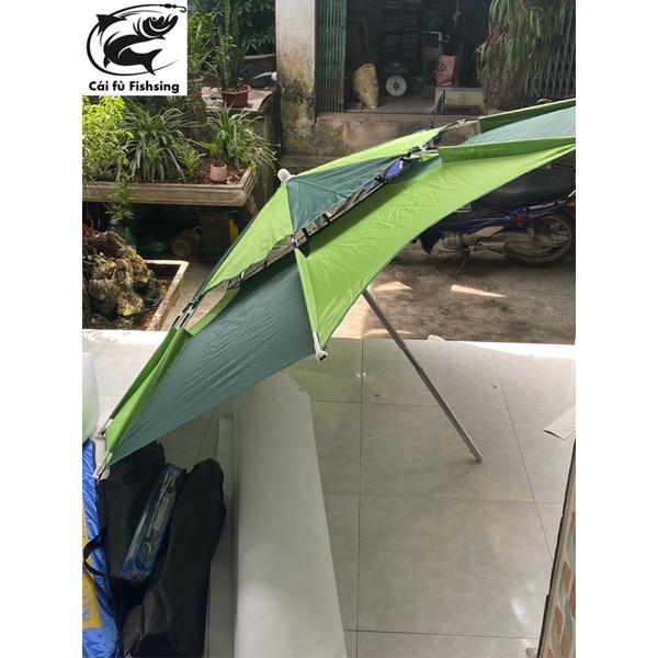 Ô dù che nắng, che mưa câu cá 4mùa hình dọc dưa 2 tầng rộng 2m