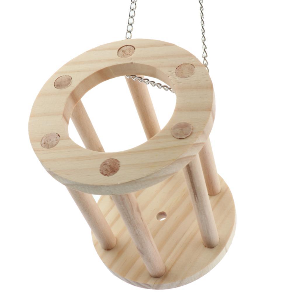 Hay Feeder Rack Rabbit Natural Wooden Hay Manger Food Dispenser
