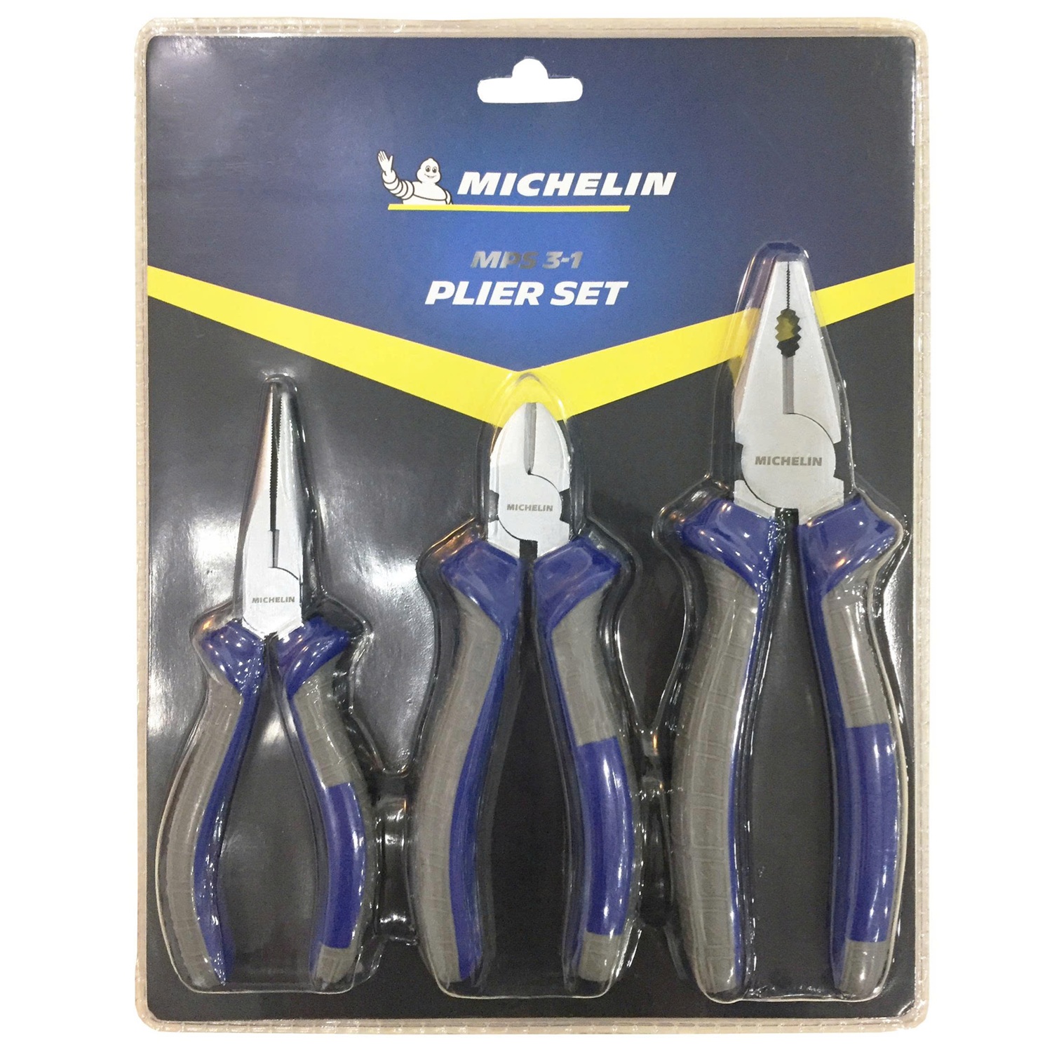 Bộ 3 kềm răng, kềm cắt và kềm mũi nhọn Michelin AS001 - kìm điện, kìm cắt, kìm mũi nhọn, được đánh bóng và chống gỉ sét