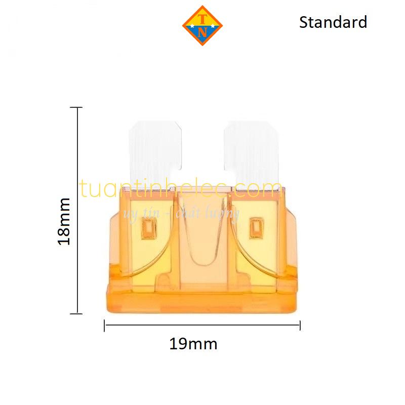 Hộp 100 cầu chì ôtô size trung (19x18mm) 2A/3A/5A/7.5A/10A/15A/20A/25A/30A/35A # phụ tùng ô tô