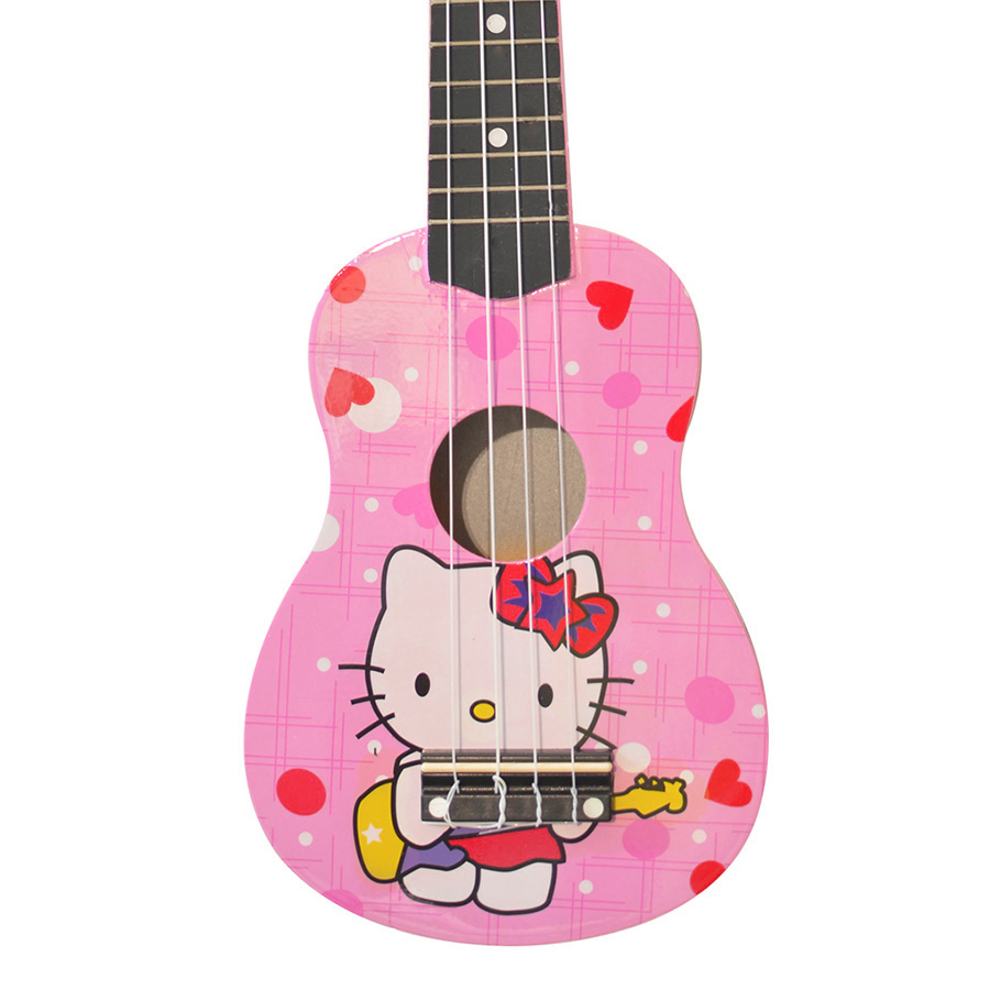 Ukulele Hoạt Hình Kitty Hồng KBD 33A7