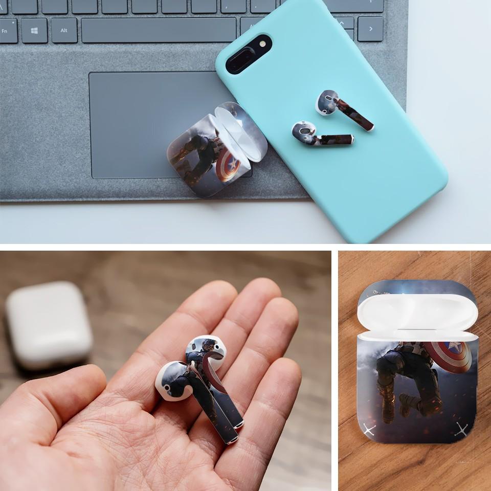 Miếng dán skin cho AirPods in hình Avenger - AVG-0x000001 (AirPods ,1 2, Pro, TWS, i12)