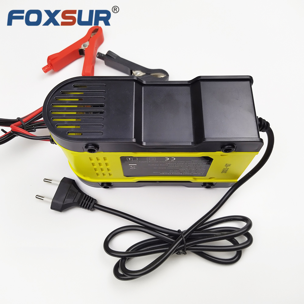 Bộ sạc Foxsur FBC122406D 6A sạc pin Lithium ion 18650, LiFePO4 pin sắt 32650, ắc quy axít chì 12V(6A) 24V(3A) 6Ah - 120AH