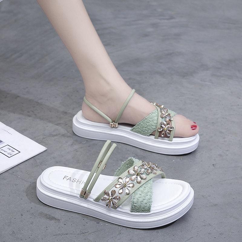 Dép sandal đế xuồng thời trang mùa hè 2021 cho nữ