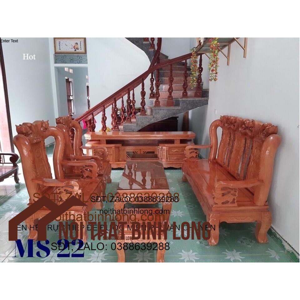 Bộ bàn ghế minh quốc đào và kệ ti vi gỗ sồi nga