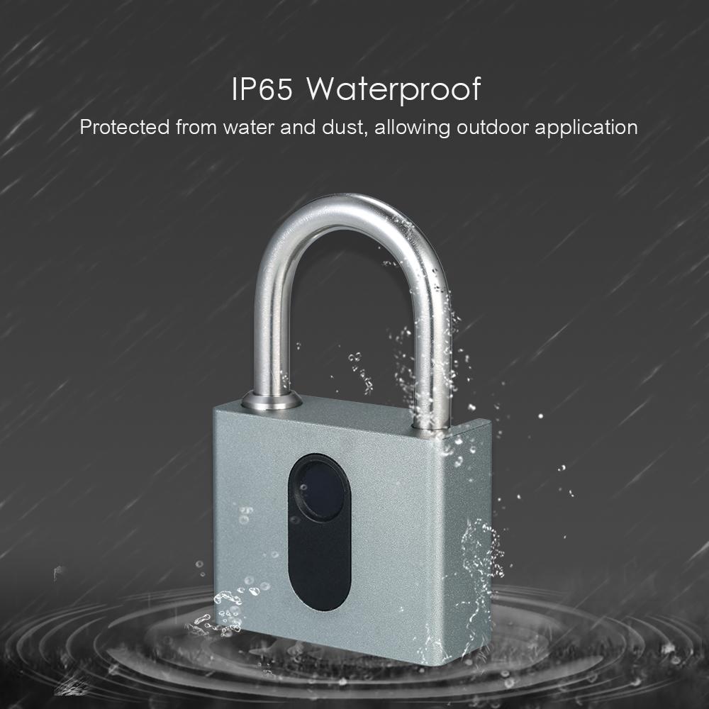 Ổ khóa vân tay bluetooth kết nối qua app, dễ vận hành, lưu trữ đến 100 vân tay, sạc USB