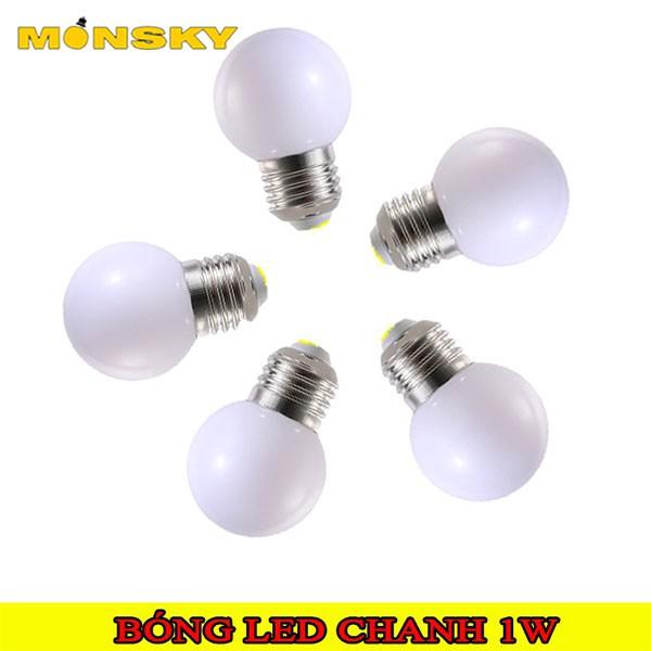 COMBO 5 bóng đèn MONSKY LED chanh 1w cao cấp chống nước trang trí ngoài trời, trong nhà