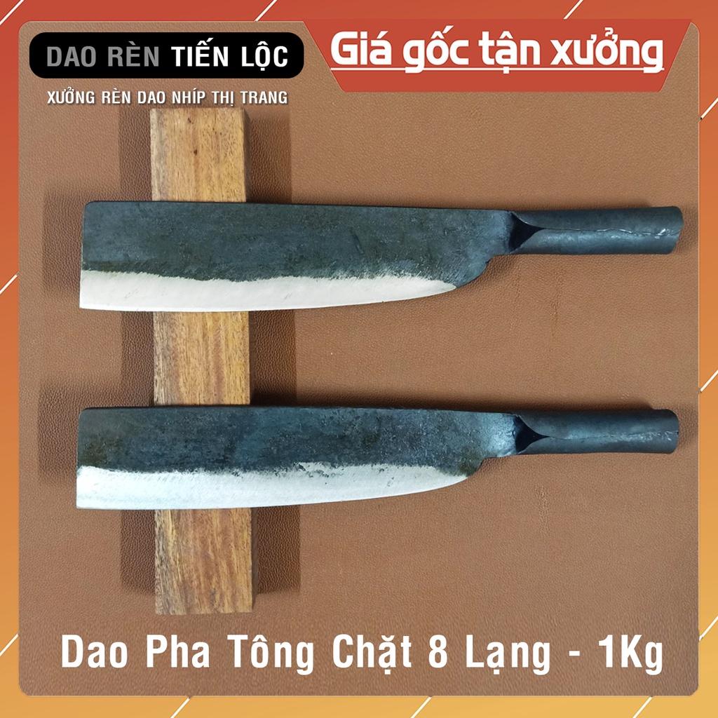 Dao Tông Chặt Xương, 8 Lạng - 1 Cân, Rèn Từ Nhíp Ô Tô Siêu Bền