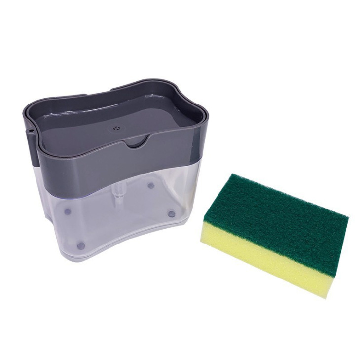 Hộp Đựng Nước Rửa Chén Tự Động Bơm Khi Ấn Xuống Kèm Mút Rửa Chén