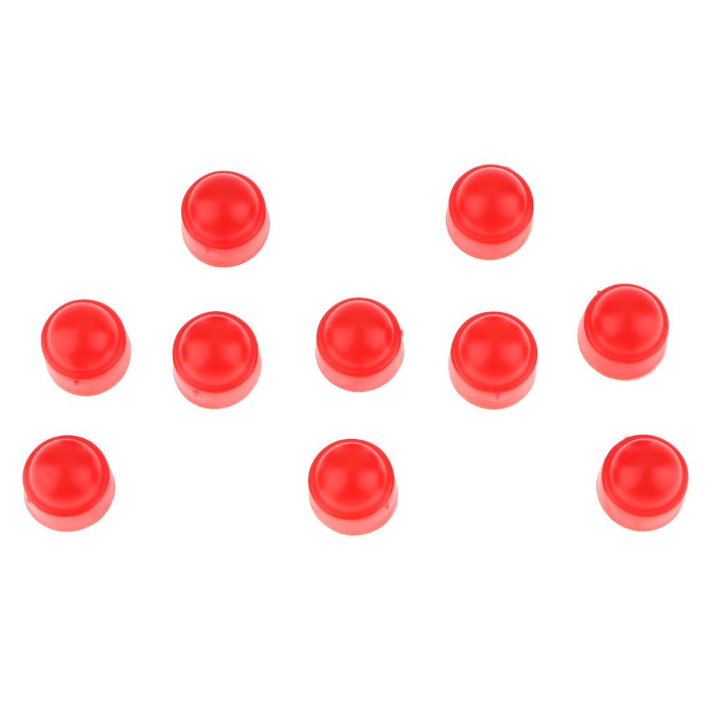 10Pcs M6 M8 M10 Red Dome Nut Protection Caps Cover M6 10 x 13mm