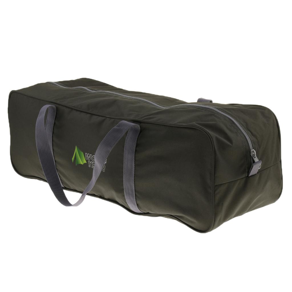 2xOutdoor Travel Duffel Bag Camping Equipment Zipper Storage Bag Green M