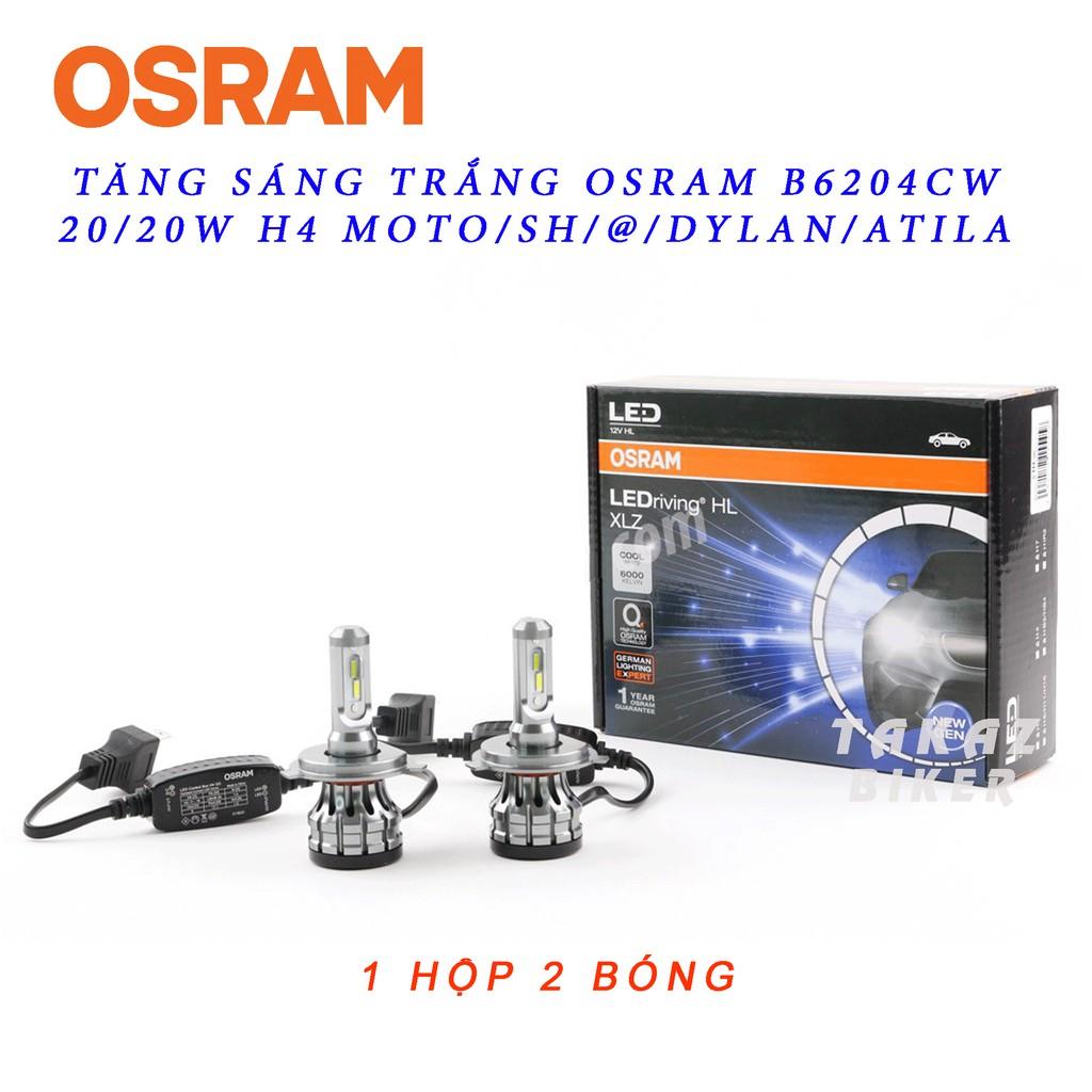 Bóng đèn Led OSRAM B6204CW H4 SHVN, Dylan, Attila, Exciter, Motor PKL , Ôtô tăng sáng trắng - Có Quạt Tản Nhiệt