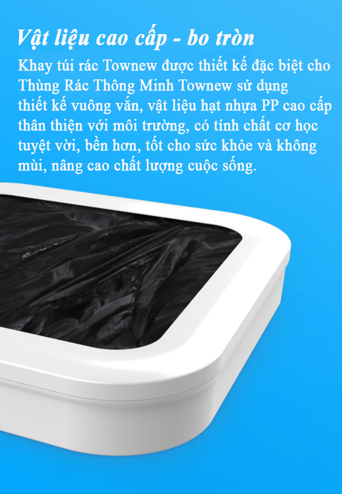 Bộ 6 Khay Túi Rác cho Thùng Rác Tự Động Thông Minh Townew T1 Hàng Chính Hãng