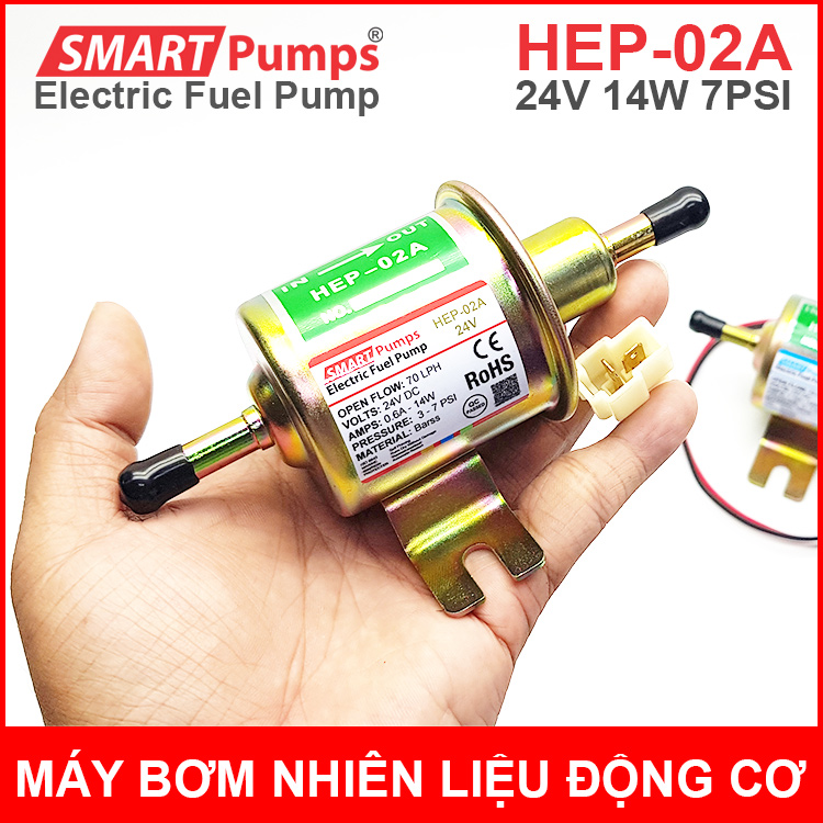 Máy bơm nhiên liệu động cơ xăng dầu 24V HEP-02A Smartpumps chính hãng