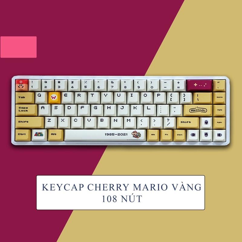 Set keycap thick PBT MARIO_Cherry profile 119 nút
