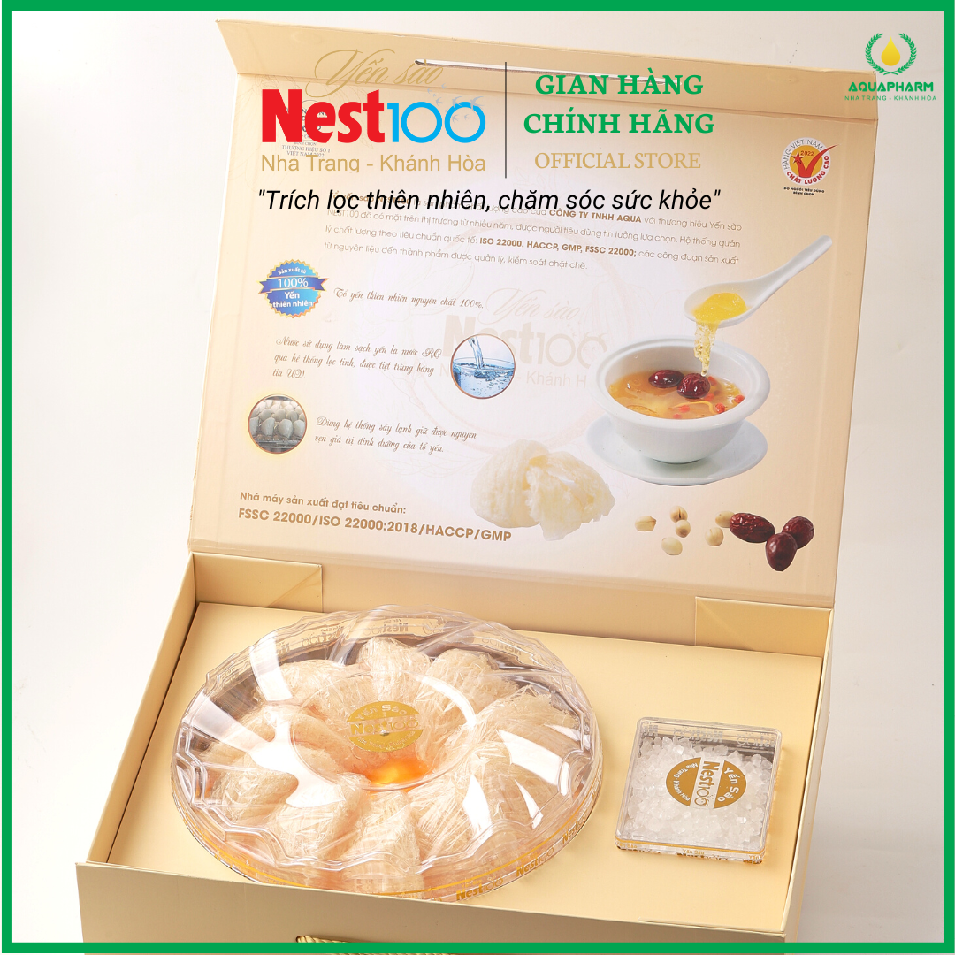 Yến sào tinh chế Nest100 - Hộp 100g - Cam kết 100% yến thật nguyên chất Khánh Hòa