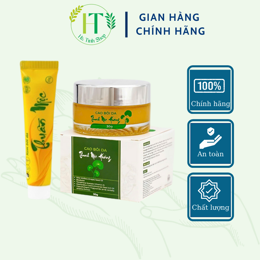 Combo kem bôi da thuần mộc &amp; cao lá trị rạn nứt nẻ da Thanh Mộc Hương 30g
