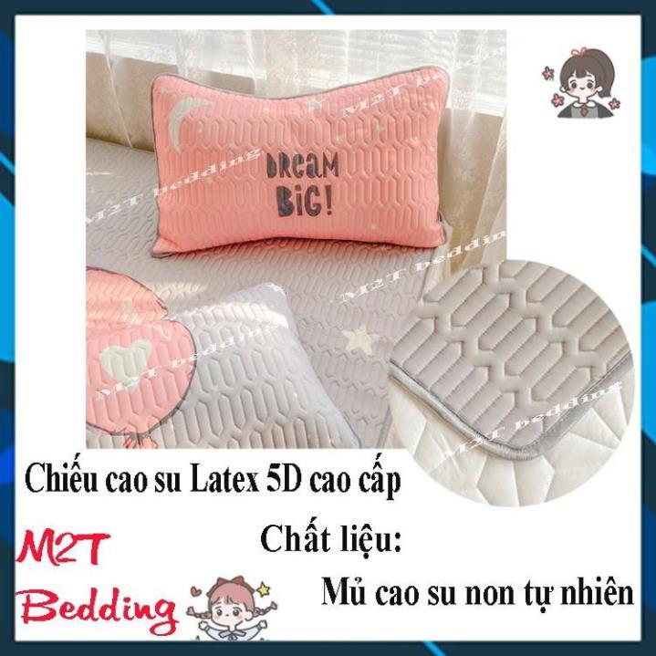 Chiếu điều hòa Latex mủ cao su non bedding họa tiết 5D mát lạnh chuẩn hàng loại 1