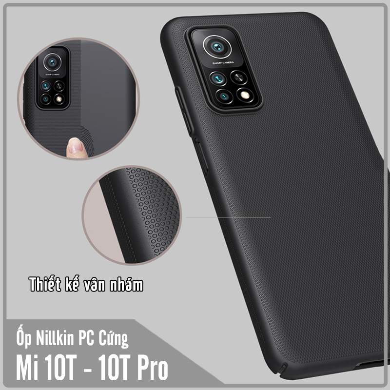 Ốp lưng cho Xiaomi Mi 10T - Mi 10T Pro Frosted Shield nhựa PC cứng Nillkin , Vân nhám , chống vân tay - Hàng nhập khẩu