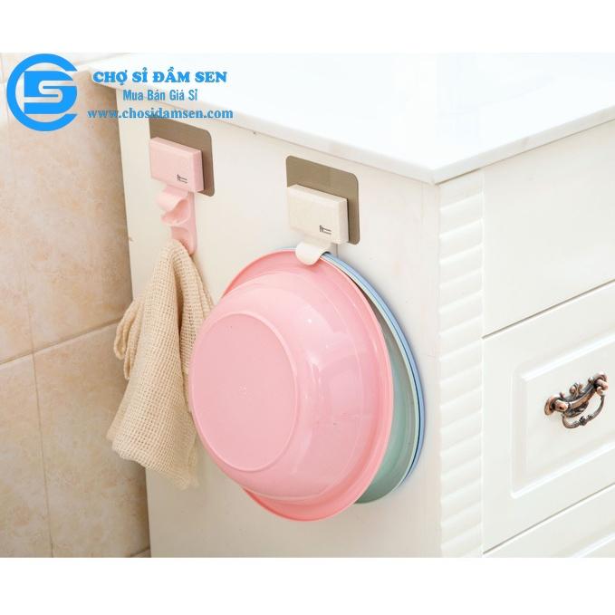 Móc Nhựa Dán Tường Treo Thau Chậu, Khăn, Giá Gắn Tường Treo Đồ Nhà Bếp, Nhà Tắm