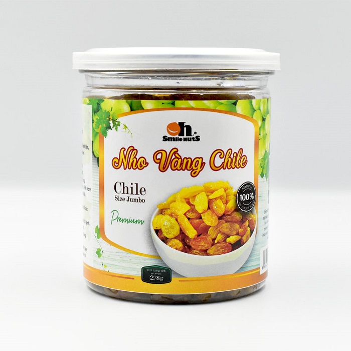 Nho Khô Vàng Smilenuts Hủ 278g - Nhập Khẩu Từ Chile