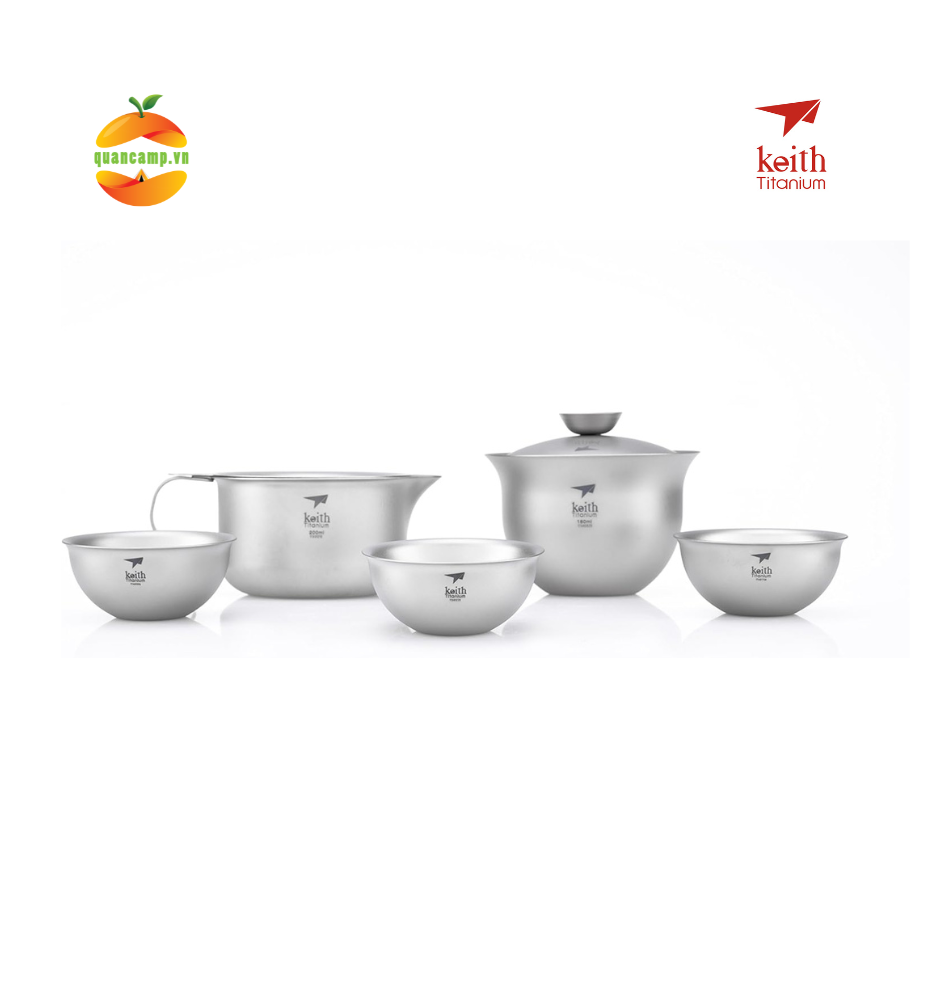 Bộ ấm pha trà Titanium Tea Set KEITH Ti3910