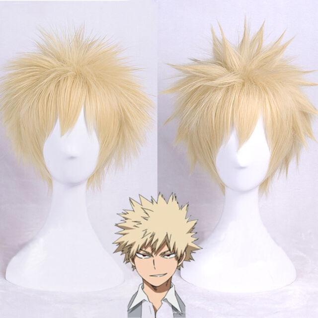 [Sẵn] Wig/ Tóc Giả cosplay Nhân Vật Bakugou Katsuki - Boku no Hero màu vàng tại [Miu Cosplay