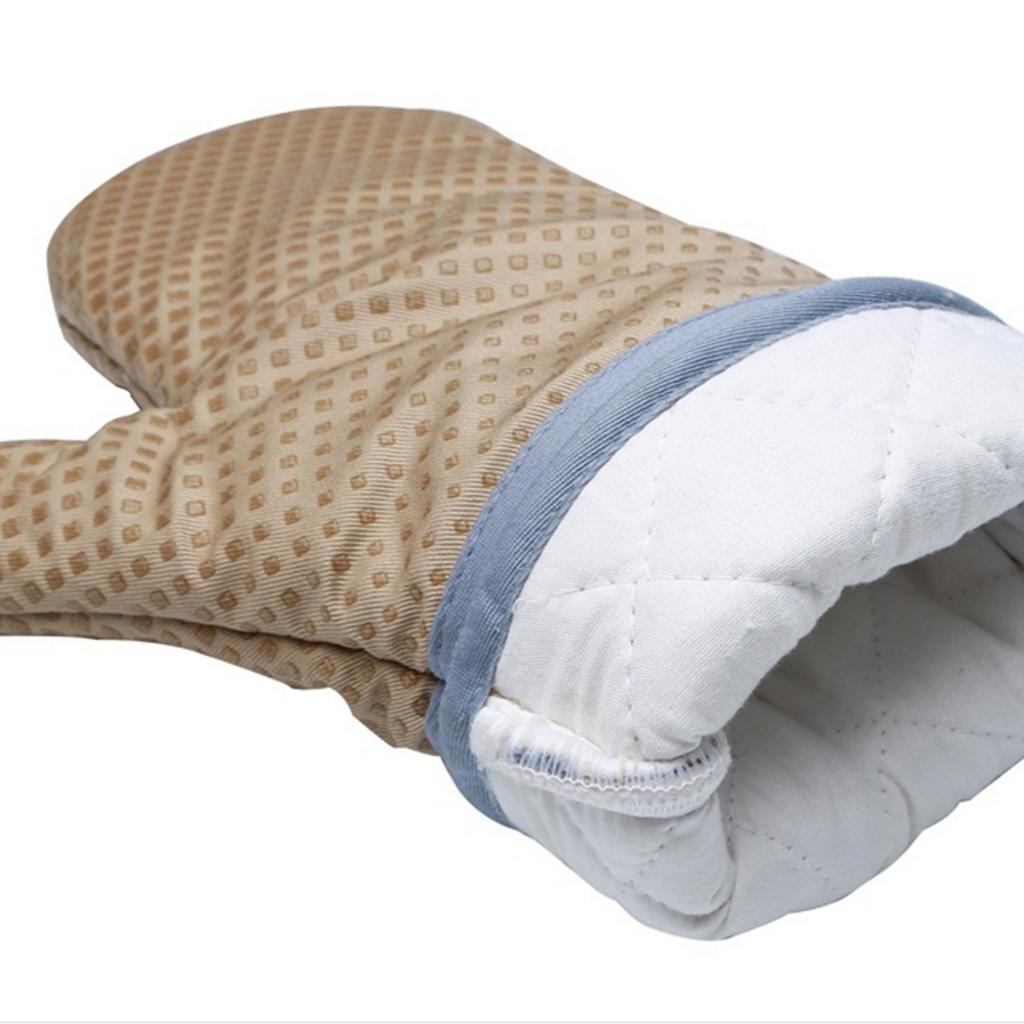 Silicone+Cotton Oven Mitts Heatproof Mitten Kitchen Baking Oven Gloves