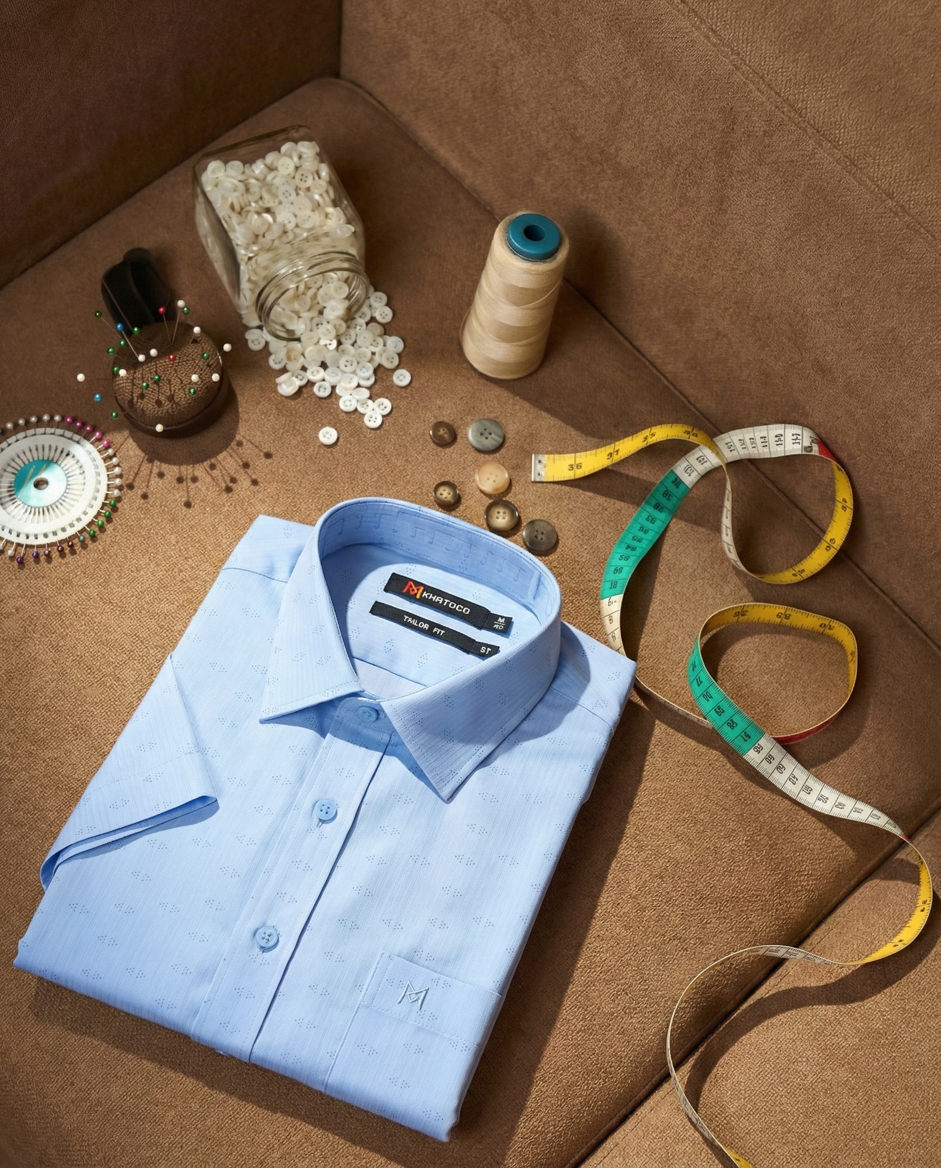 Áo sơ mi tay ngắn Khatoco (M-3XL)