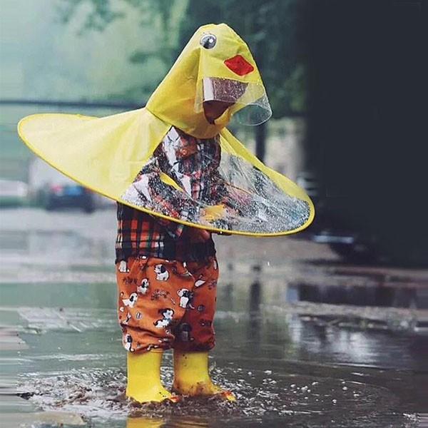 ÁO MƯA NÓN CON VỊT UFO CHO BÉ SIÊU CUTE
