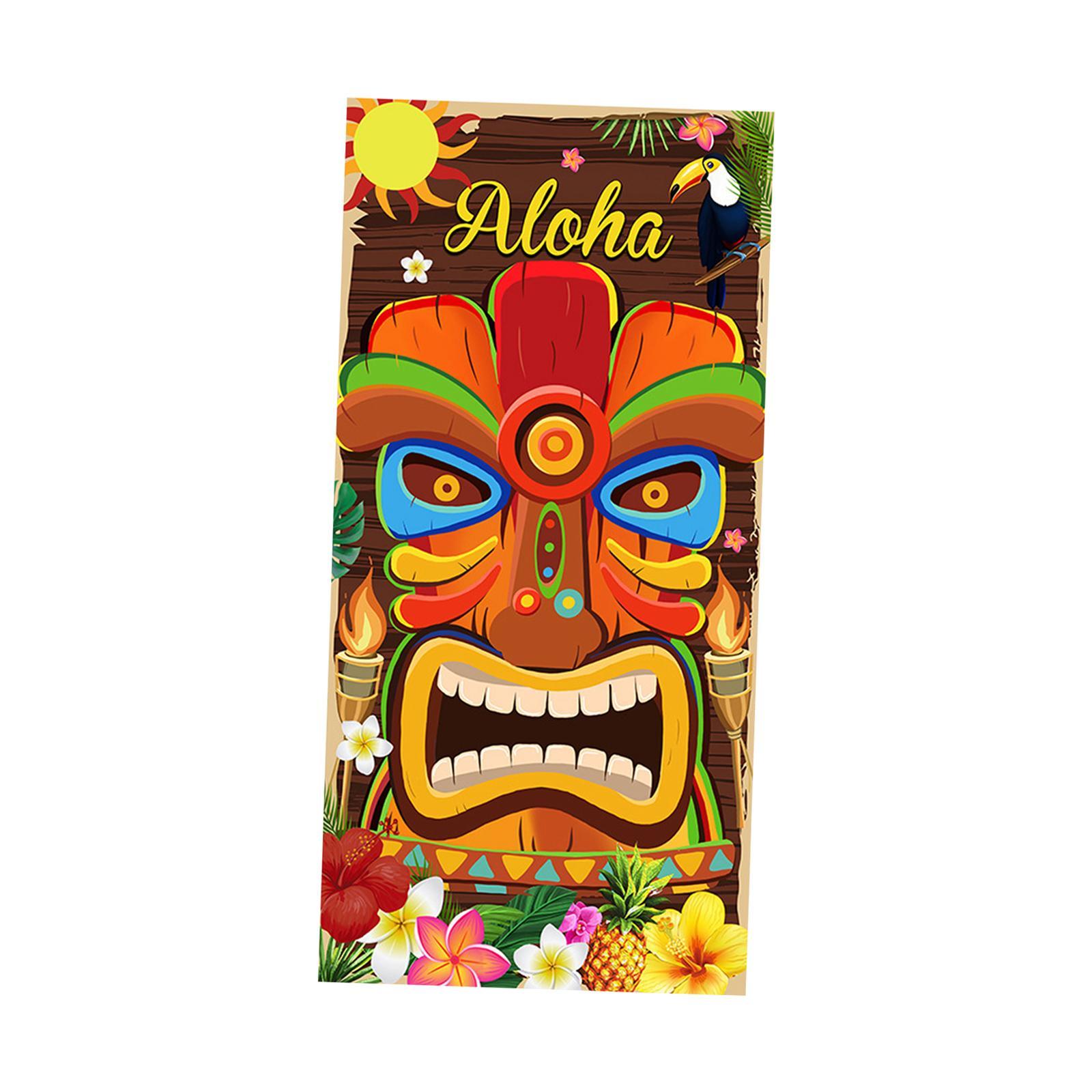 Aloha Party Backdrop Luau Party Decoration Carnival Reusable Background Door Porch Signs Summer Aloha Party Banner for Tropical Beach