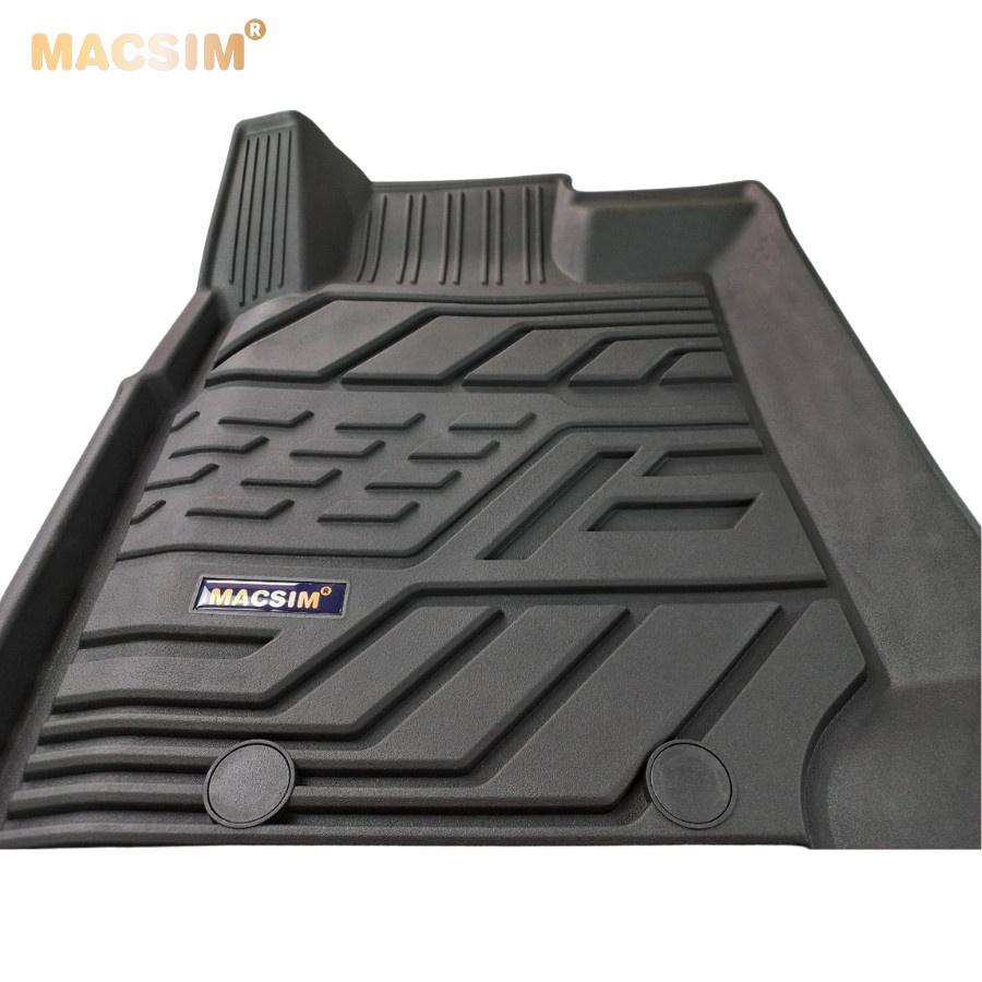 Thảm lót sàn xe ô tô Ford Ranger 2019- 2021 nhãn hiệu Macsim - chất liệu nhựa TPE đúc khuôn cao cấp - màu đen