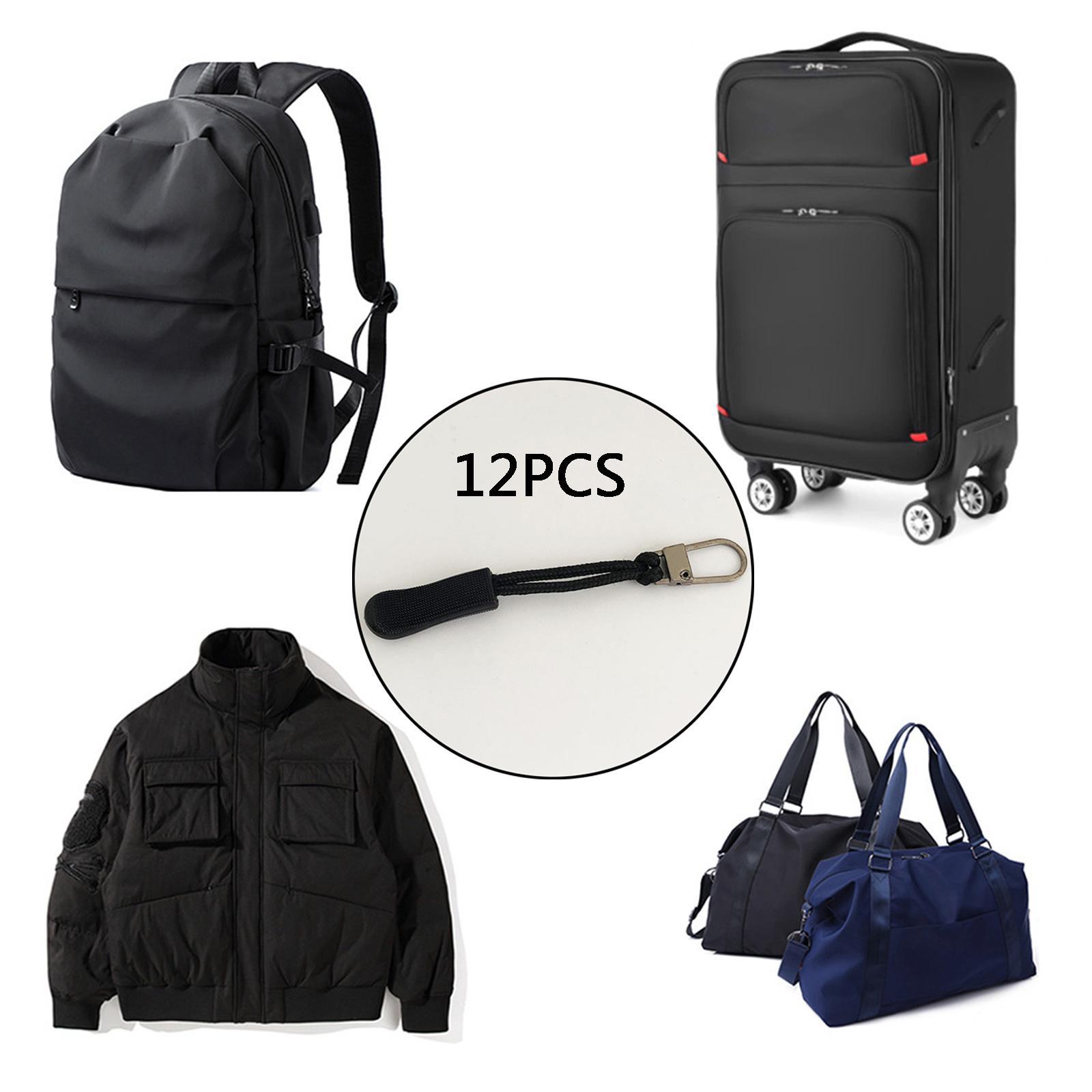 12 Pieces  Durable Cord Extension for Luggage Coat Black