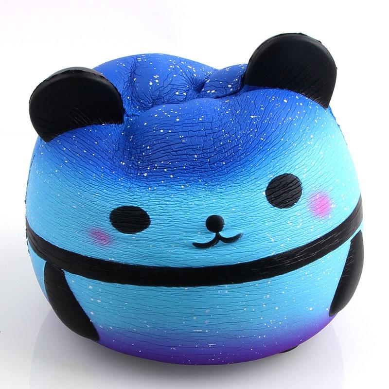 Squishy Lớn JUMBO Hình gấu trúc màu xanh dương Đồ Chơi Xốp Giảm Stress Hình mềm mịn dễ Thương đàn hồi Cho Bé