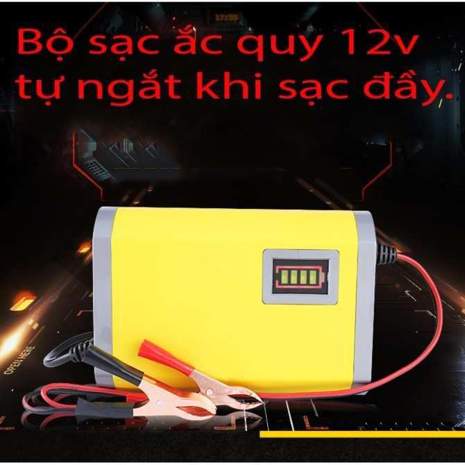 Bộ sạc bình acquy 12v 2A thông minh, tự động ngắt khi đầy sạc bình ắc quy 12v Máy Sạc Bình Ắc Quy Tự Động Cho Xe Máy