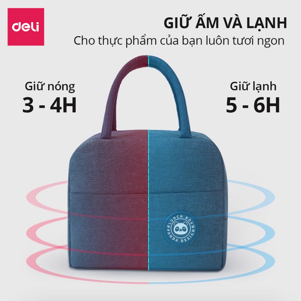 Túi Đựng Hộp Cơm Deli - Giữ Nhiệt Chống Thấm Nước, Túi Giữ Nhiệt Đựng Hộp Cơm Trưa Văn Phòng Quai Cầm Chắc Chắn Học Sinh Sinh Viên