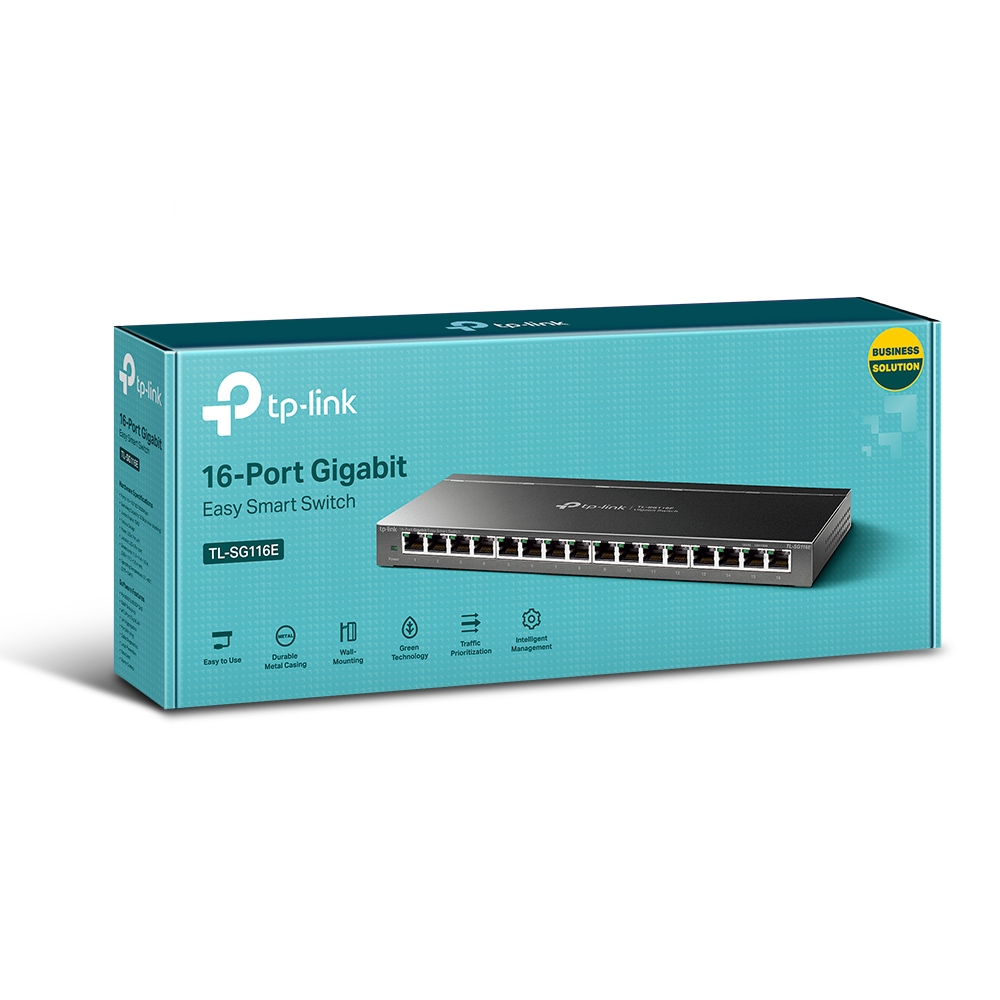 Bộ Chia Tín Hiệu Thông Minh Dễ Dàng TP-Link TL-SG116E 16 Cổng Gigabit - Hàng Chính Hãng