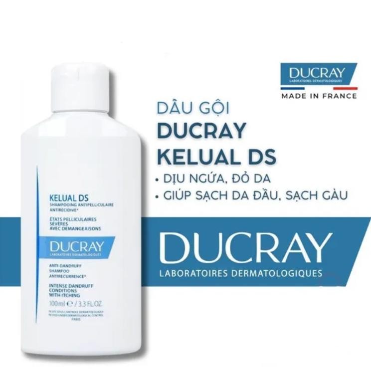 Dầu gội Ducray, hỗ trợ giảm ngứa giảm rụng tóc Ducray Kedual DS Shampooing 125ml