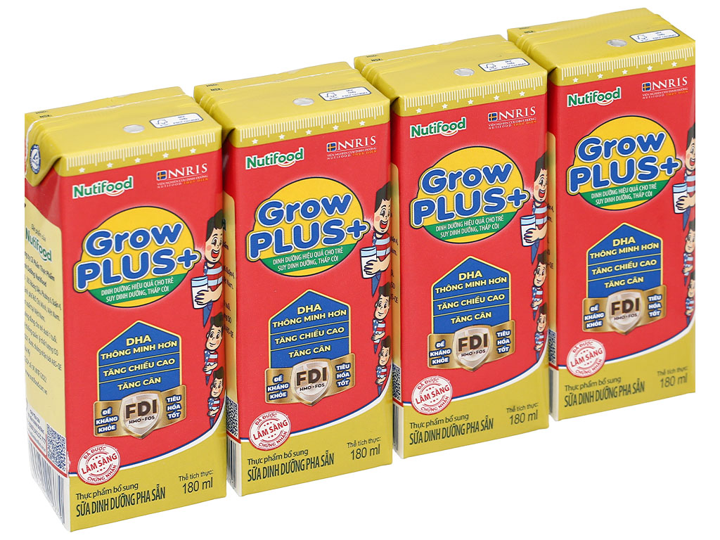 2 Thùng Sữa Bột Pha Sẵn GrowPLUS+ Đỏ 180ml Suy Dinh Dưỡng (48 Hộp x 180ml)