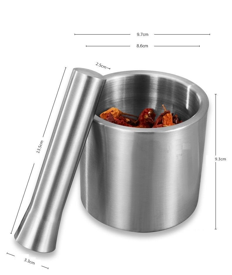 Cối chày Inox cao cấp 304 - 9.7x9.3cm