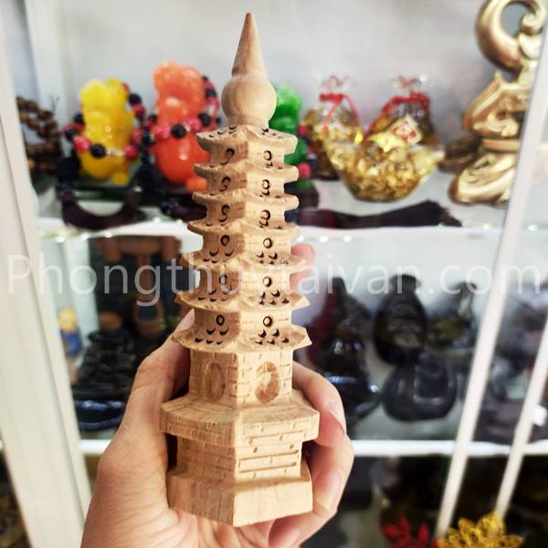 Tháp Văn Xương gỗ ĐÀO 7,9,13 tầng phong thủy