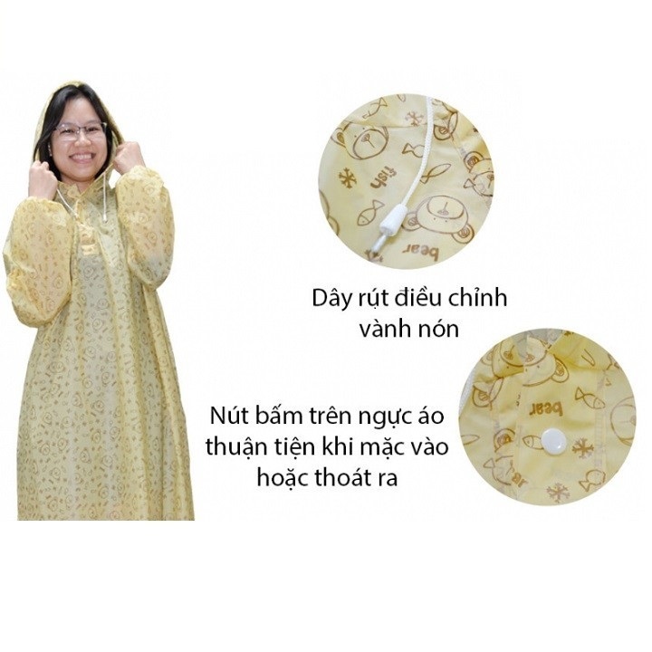 Áo mưa Rando Poncho EVA Free size giúp che chở cho người thân yêu của bạn (GIAO MÀU NGẪU NHIÊN)