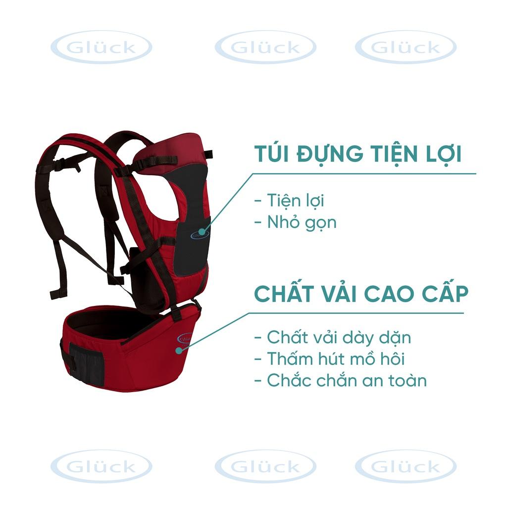 Địu em bé 8 tư thế, địu bé sơ sinh có tấm đỡ cổ chống gù Gluck GP-709 cho bé 3-25 tháng tuổi