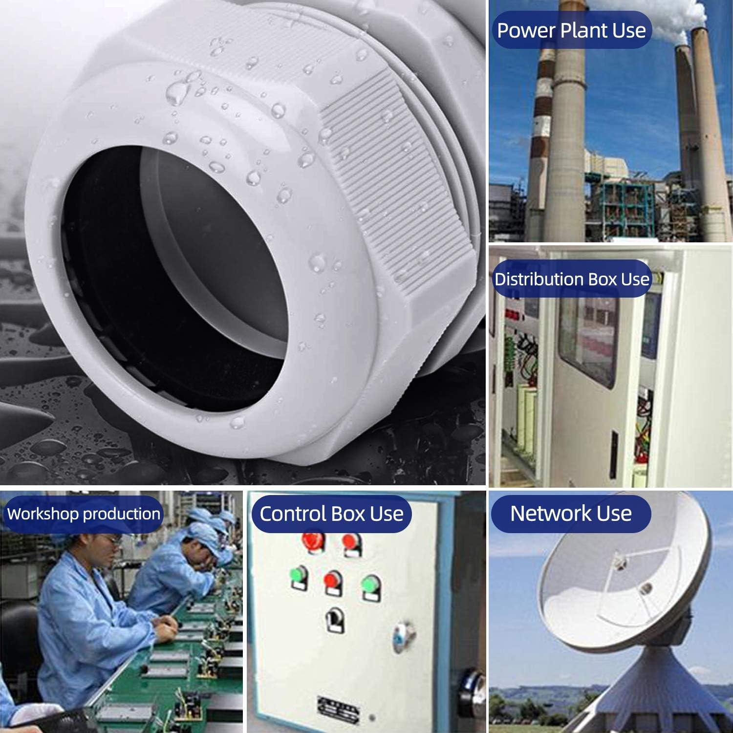 32 Chiếc Chống Nước Tuyến Cáp, Gioăng Cao Su Tuyến Cáp, Có Thể Điều Chỉnh Tuyến Cáp, Xám Tuyến Cáp, M11, M16, M21, M25