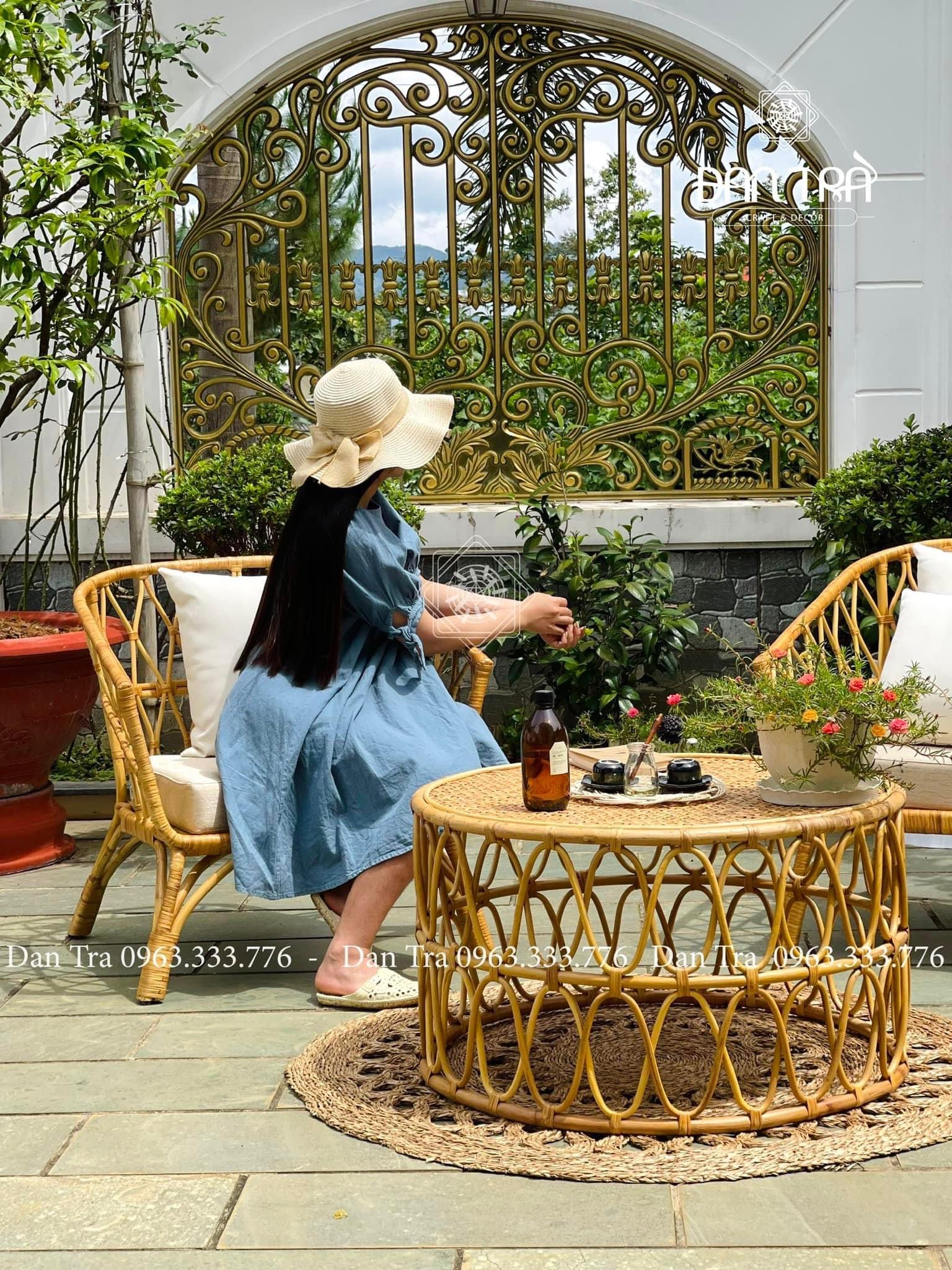 [GIÁ TẠI XƯỞNG] Ghế Đơn Tay Bè Cổ Điển - Ghế Mây Classic ĐAN TRÀ - Bàn Ghế Mây Tre Coffee
