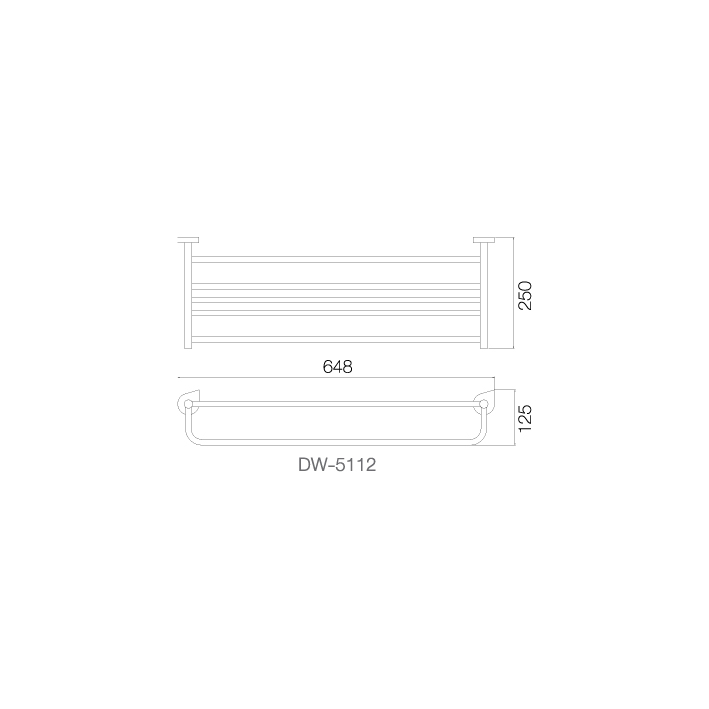 Giá để khăn 60cm - INOX SUS 304 DW-5112